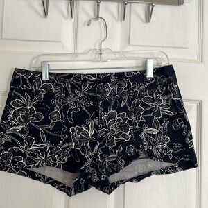 Blue floral shorts